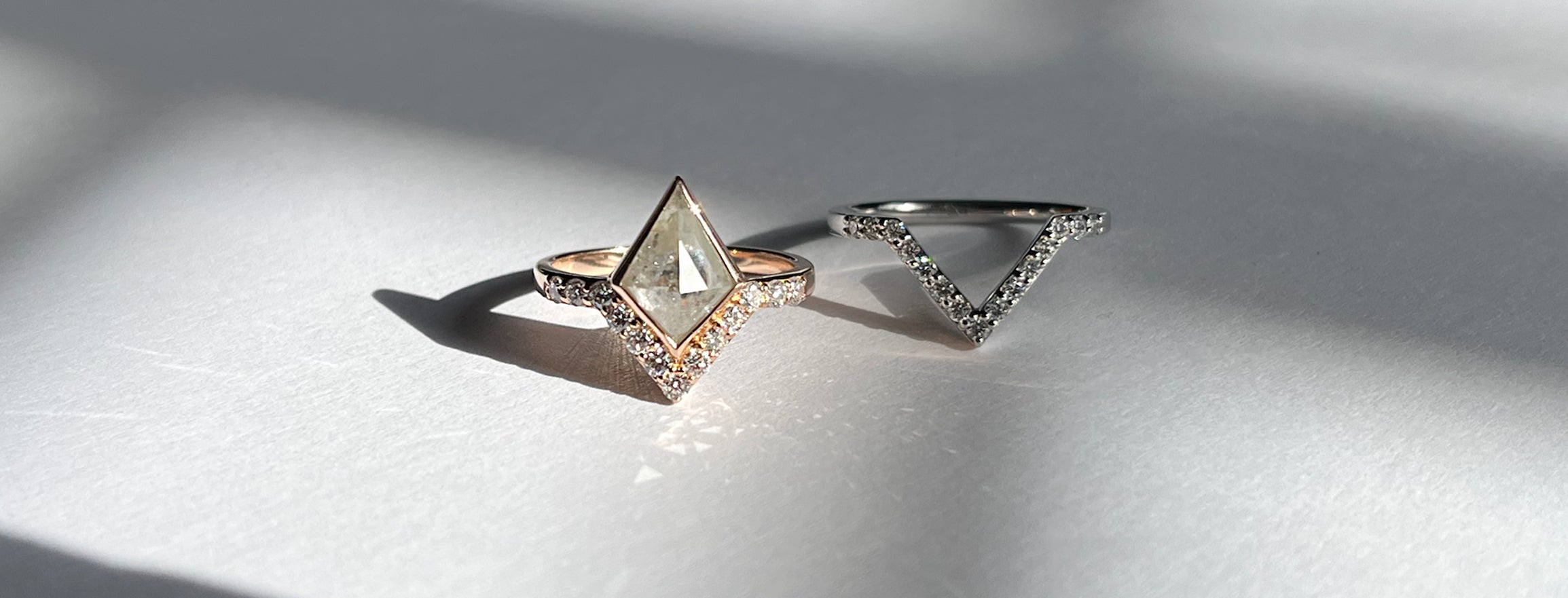 Mei-Li Rose bespoke jewellery wedding ring engagement ring set